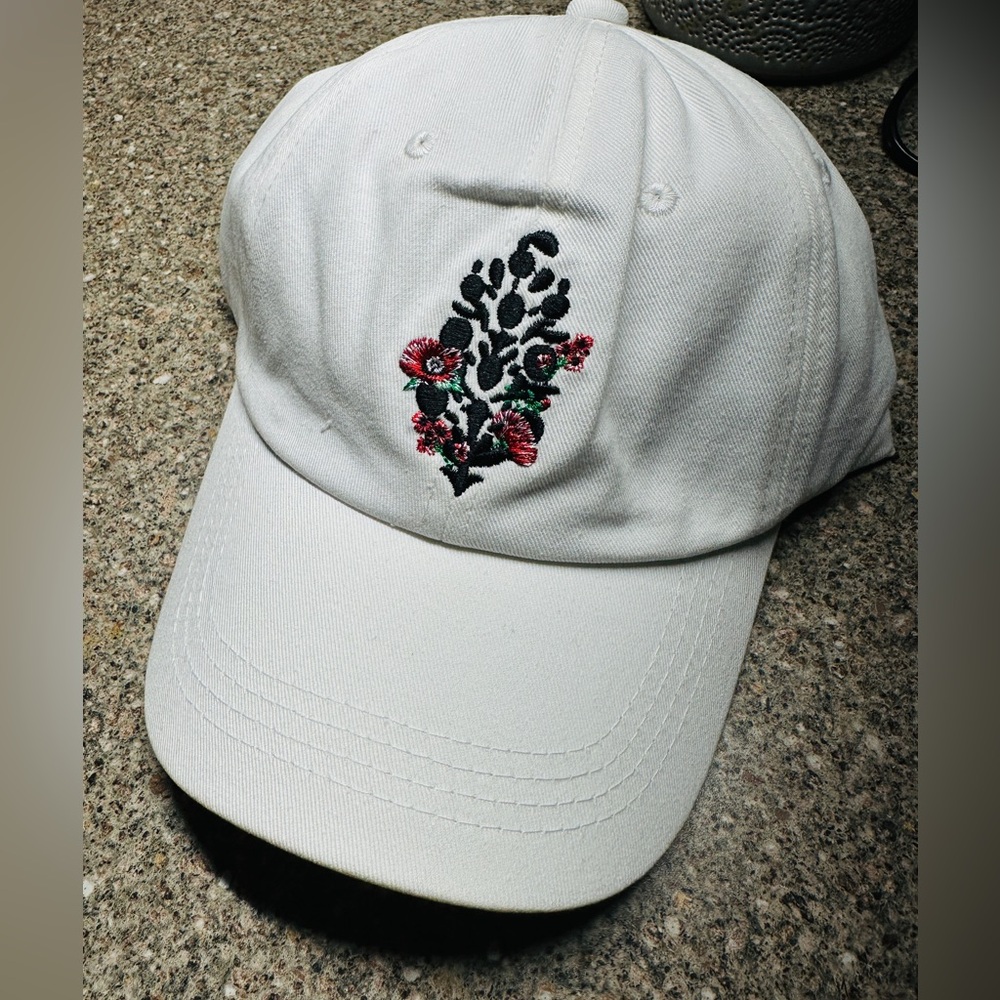 FP Movement by Free People White Hat with Floral Design